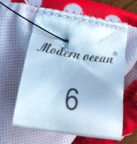 Foto uit de officiële melding: Modern Ocean Bikini voor meisjes — risico: Verwonding (A12/1478/18)