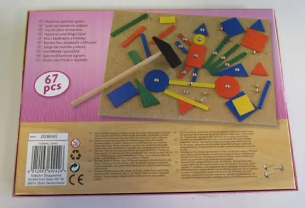 Photo de l’avis officiel: Hammer and nails game Ensemble de jouets en bois — risque: Risque chimique