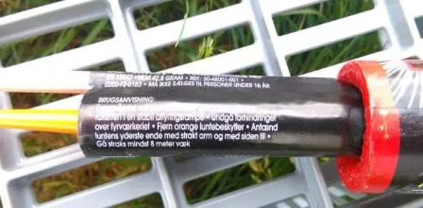 Photo from the official notice: LCH Fireworks A/S Astronaut — burns & injuries risk