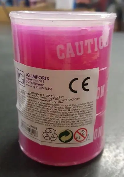 Foto dell’avviso ufficiale: Barrel O Slime Melma giocattolo — rischio: Rischio chimico & Rischio microbiologico