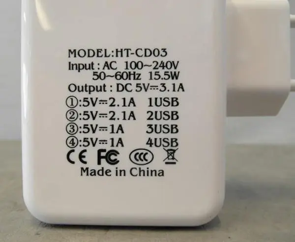 Photo from the official notice: 4 USB Power Adapter usb charger — electric shock risk (A12/1588/18)