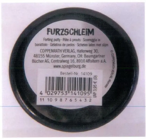 Photo de l’avis officiel: Coppenrath Verlag Furzschleim/ Farting putty Slime de jouet — risque: Risque chimique