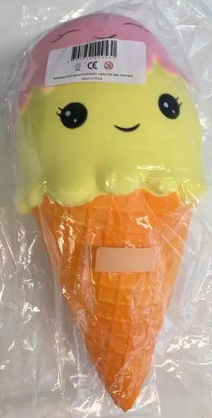 Photo de l’avis officiel: Squishy, icecream Jouet pressable — risque: Risque chimique