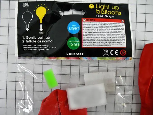 Photo de l’avis officiel: Light up Balloons Ballons LED — risque: Risque chimique (A12/1673/18)