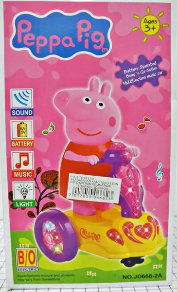 Foto do aviso oficial: XIN HAO SHENG TOYS PEPPA PIG Brinquedo musical de plástico — risco: Engasgamento