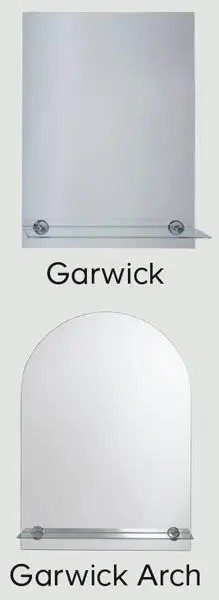 Photo from the official notice: Cooke &amp; Lewis Clarach, Beauport and Garwick bathroom mirrors — cuts & electric shock risk