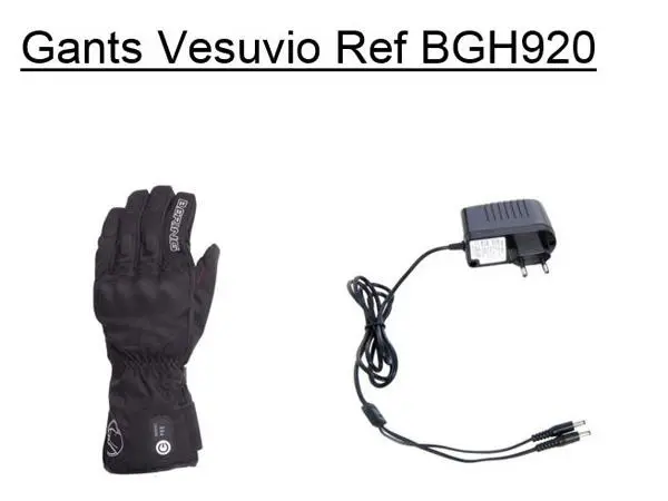 Photo de l’avis officiel: Bering Vesuvio and Oxsana Gants de moto chauffants — risque: Brûlures & Choc électrique