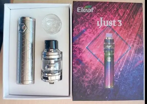 Foto aus der offiziellen Meldung: ELEAF iJUST 3 E-Zigarette — Risiko: Chemikalie