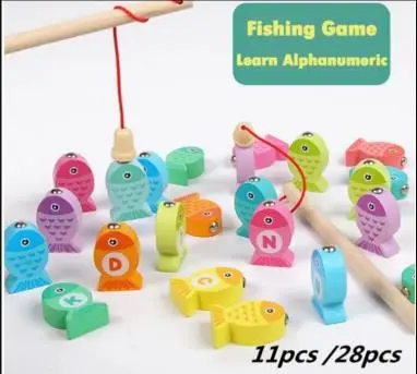 Photo from the official notice: 11pcs/28pcs Magnetic Fishing Game sold via Wish — choking risk