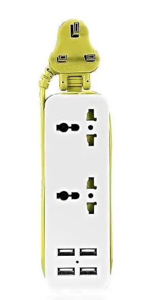 Photo from the official notice: 2-Plug, 4-USB Extension Lead sold via Fruugo — electric shock risk
