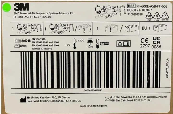 Photo from the official notice: 3M™ Heavy Duty Breathing Tubes — health risk