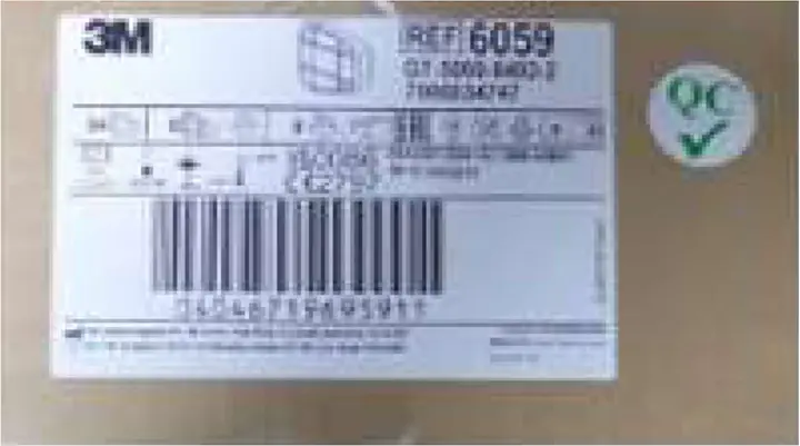 Photo from the official notice: 3M™ Organic Gas and Vapour 6059 Filter, ABEK1 — health risk