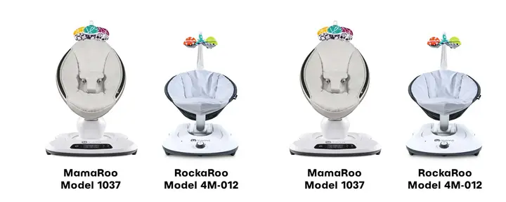 Photo from the official notice: 4moms MamaRoo Swing and RockaRoo Rocker — strangulation risk