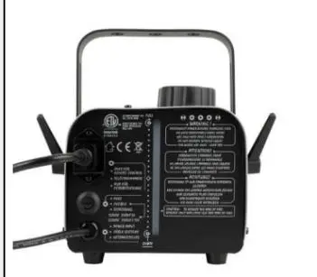 Photo from the official notice: Antari Fog Machine F-80Z — electric shock risk