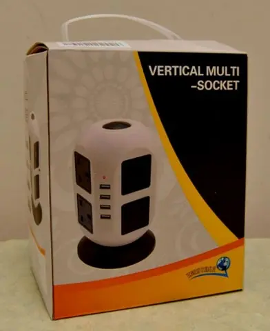 Photo from the official notice: AOUMUN Vertical Multi-Socket Tower Power Strip — fire risk