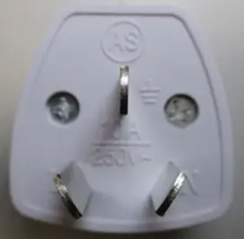 Photo from the official notice: AS Plug Converter — electric shock risk