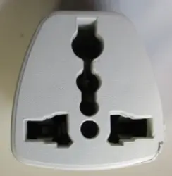Photo from the official notice: AU/UK/EU to US Travel Adaptor — electric shock risk