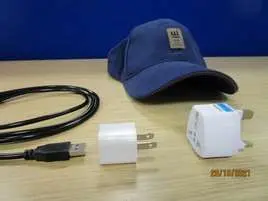 Photo from the official notice: Banglin HD Spy Hat Camera Video Recorder Cap with 16GB Memory Card Built-in — electric shock risk