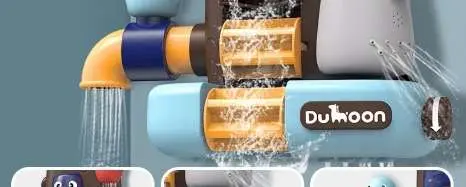 Photo from the official notice: Bathroom Toys Pipeline Water Spray Shower Game Bird Mushroom Toy for Children — choking & suffocation risk