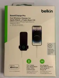 Photo from the official notice: Belkin BoostCharge Pro Fast Wireless Charger for Apple Watch + Power Bank 10K (2410-0061 and 2411-0129) — fire risk