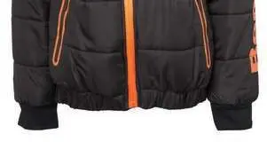 Photo from the official notice: Bench Raker Jacket Black/Orange — entrapment risk