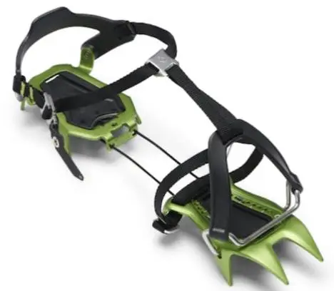 Photo from the official notice: Black Diamond Equipment Neve Strap Crampons (Green 2024 Version) — falls risk