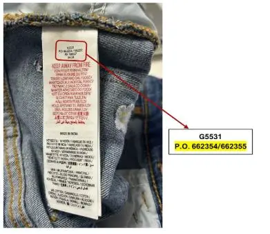 Photo from the official notice: Boden Girls Wide Leg Trousers — health risk