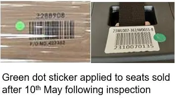 Photo from the official notice: Cuggl Infant Carrier Car Seat with Isofix base sold by Argos — injuries risk