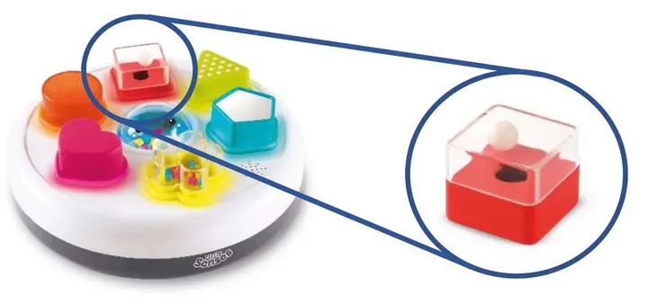 Photo from the official notice: ELC Little Senses Light & Sound Shape Sorter — choking risk
