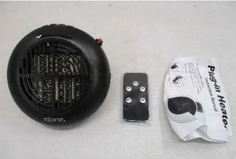 Photo from the official notice: ELPINE Plug-In Heater — electric shock risk