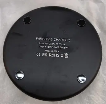 Photo from the official notice: Fantasy Wireless charging pad supplied with a Royal National Institute of Blind People (RNIB) branded accord p — fire risk