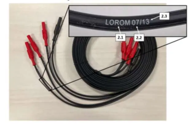 Photo from the official notice: Fluke Test Lead - Model 3PHVL-17XX — electric shock risk