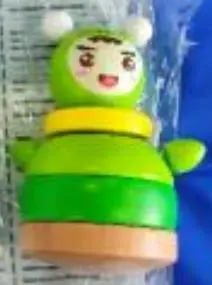 Photo from the official notice: Green and Yellow Wooden Frog Stacking Toy sold via eBay — choking risk