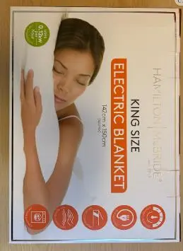 Photo from the official notice: Hamilton McBride Single, Double and King Size Electric Blankets — fire risk