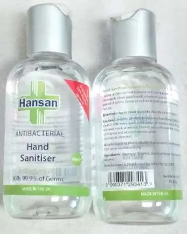 Photo from the official notice: Hansan Antibacterial Hand Sanitiser — microbiological risk