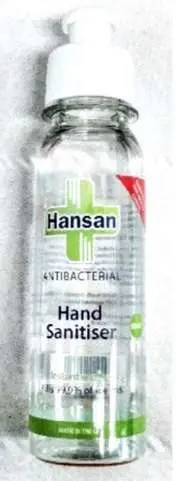 Photo from the official notice: Hansan Antibacterial Hand Sanitiser — microbiological risk