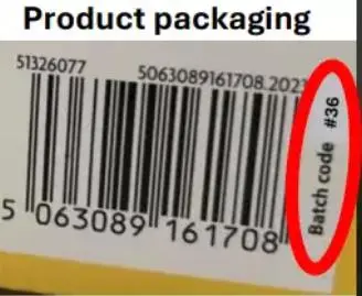 Photo from the official notice: Hapello Sensory Roller sold by Asda — choking risk