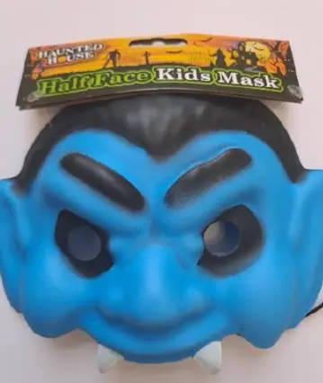 Photo from the official notice: Haunted House Dracula, Pumpkin and Frankenstein children’s Halloween face masks sold by The Works — burns risk