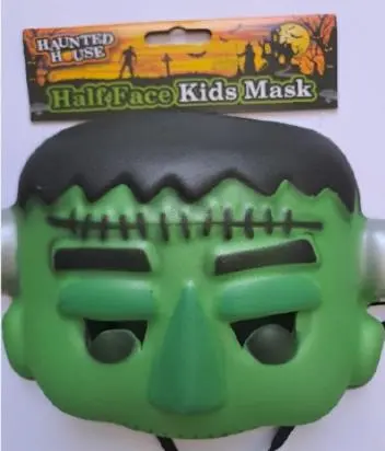 Photo from the official notice: Haunted House Dracula, Pumpkin and Frankenstein children’s Halloween face masks sold by The Works — burns risk