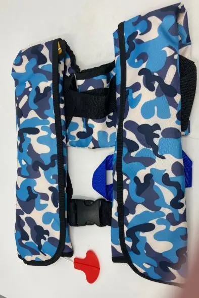 Photo from the official notice: Inflatable Lifejacket P14061 (Blue Camouflage) sold via Wish — drowning risk