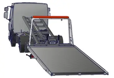 Photo from the official notice: J&J Conversions F1 Low Approach Slide Bed Recovery Vehicle Model 4T-AF1 — falls risk