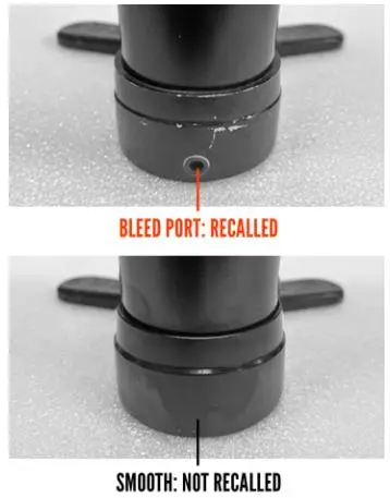Photo from the official notice: Lezyne Pressure Over Drive + Digital Pressure Over Drive Bicycle Floor Pump — injuries risk