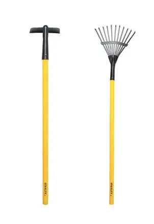 Photo from the official notice: Long Handle Hoe and Rake in Stanley Jr. Kids Wheelbarrow and 7-piece Garden Set sold by Costco — chemical risk