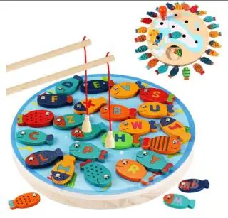 Photo from the official notice: Magnetic Wooden Fishing Game with Lettered Fish sold via Wish — choking risk