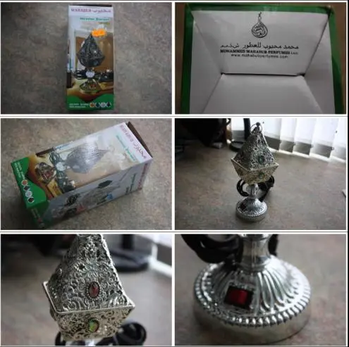 Photo from the official notice: MAHABUB MP-0758 Silver Incense Burner — electric shock risk