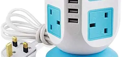 Photo from the official notice: MAOZUA Extension Lead USB Tower Power Strip — fire risk