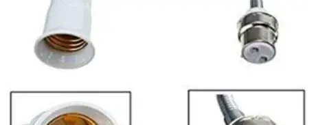 Photo from the official notice: MASUNN B22 To E27 Light Bulb Lamp Adapter Holder Flexible Socket Extension Converter — electric shock risk
