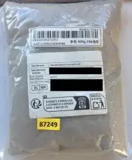 Photo from the official notice: Multi-Colour Ultra-Fine Quartz Sand sold via Shein — health risk