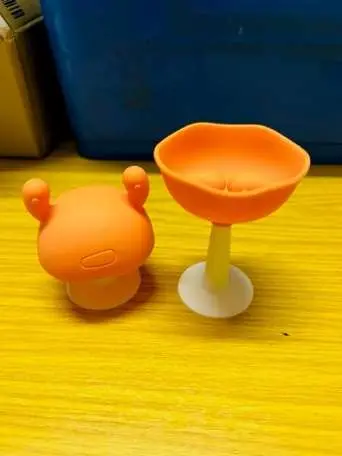 Photo from the official notice: Mushroom Teether sold via eBay — suffocation risk