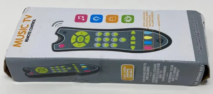 Photo from the official notice: Musical TV Remote Control Simulation Toy sold via AliExpress — choking risk